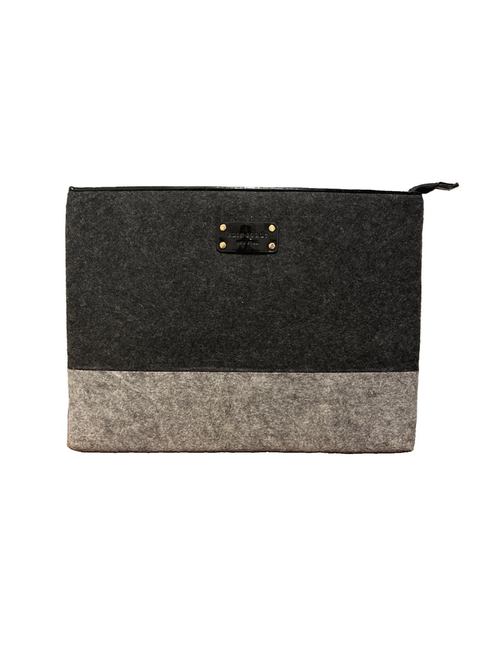 kate spade Two-Tone Dark Gray and Light Gray Felt Laptop or IPad cover